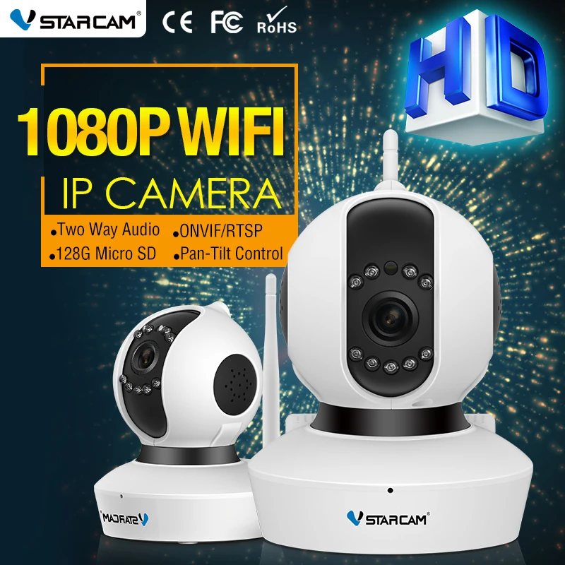 imágenes para Vstarcam C23S 1080 P Cámara IP 2 MP FULL HD Cámara Web Inalámbrica HD 1080 P de Infrarrojos de Seguridad 128G Ranura Para Tarjeta SD Grabar Audio CCTV cámara imágenes para Vstarcam C23S 1080 P Cámara IP 2 MP FULL HD Cámara Web Inalámbrica HD 1080 P de Infrarrojos de Seguridad 128G Ranura Para Tarjeta SD Grabar Audio CCTV cámara