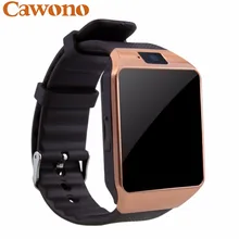 Cawono Gold DZ09 Bluetooth Smart Watch with Camera Phone Call Smartwatch for iPhone Xiaomi Samsung HUAWEI Smartphones PK A1 GT08
