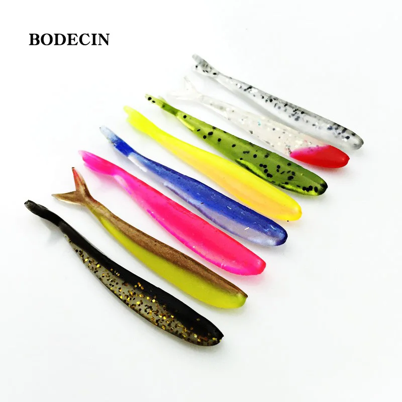 12pcs Fishing Lure Tiddler Baits Lures Double Forked Tail Soft Silicone Lure Fish Tackle Shad Pesca Plastic Swimbaits 63mm 1 (11)