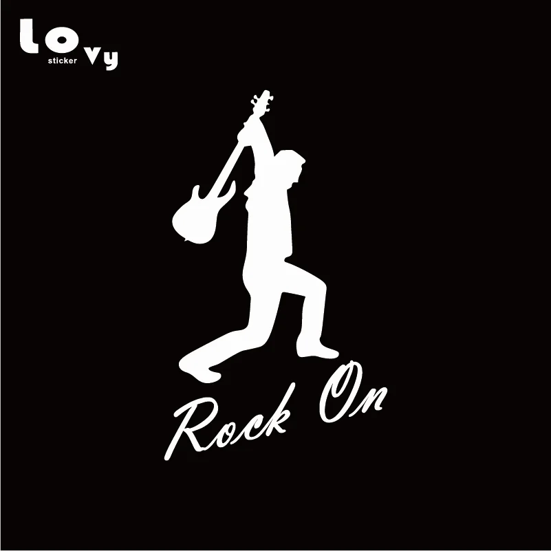 Rock On Забавный виниловый стикер для автомобиля рок музыка художественная