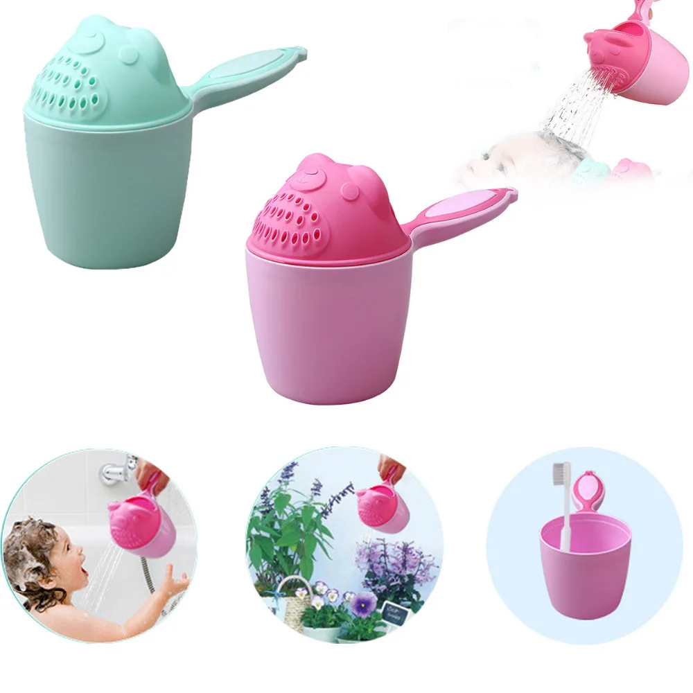 Baby Shampoo Cup Children Shower Spoon Shampoo Cup Children Bathroom Water Shampoo Toothbrush Wash Cup Bath Toys