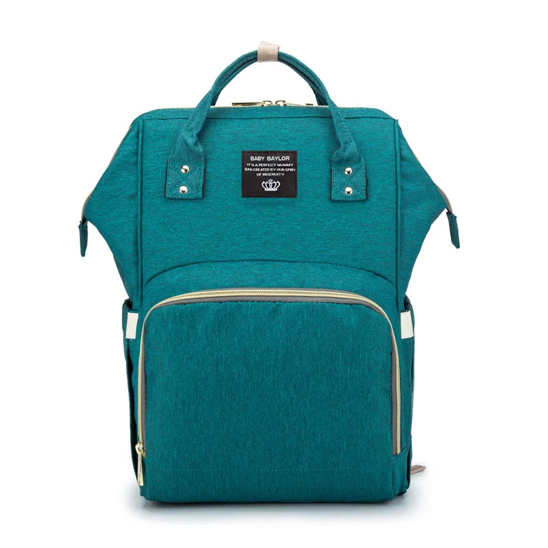 Модная сумка для подгузников для мам и мам, Большая вместительная детская сумка, дорожный рюкзак, дизайнерская сумка для ухода за ребенком - Цвет: Зеленый
