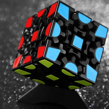 

Creative 3x3x3 Gear Magic Cube 5.6 CM Profession Smooth Speed Twist Magic Cube Strange-Shaep Grar Sticker Cube For Kids Toy Gift