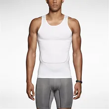 Мужские Фитнес сжатия синглетного Нижнее белье рубашка дышащая быстросохнущая без рукавов упругой Бодибилдинг жилет майка