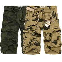 Мужские повседневные шорты, мужские камуфляжные шорты, хлопок, большие размеры, мужские брюки со многими карманами, короткие мужские шорты для тренировок