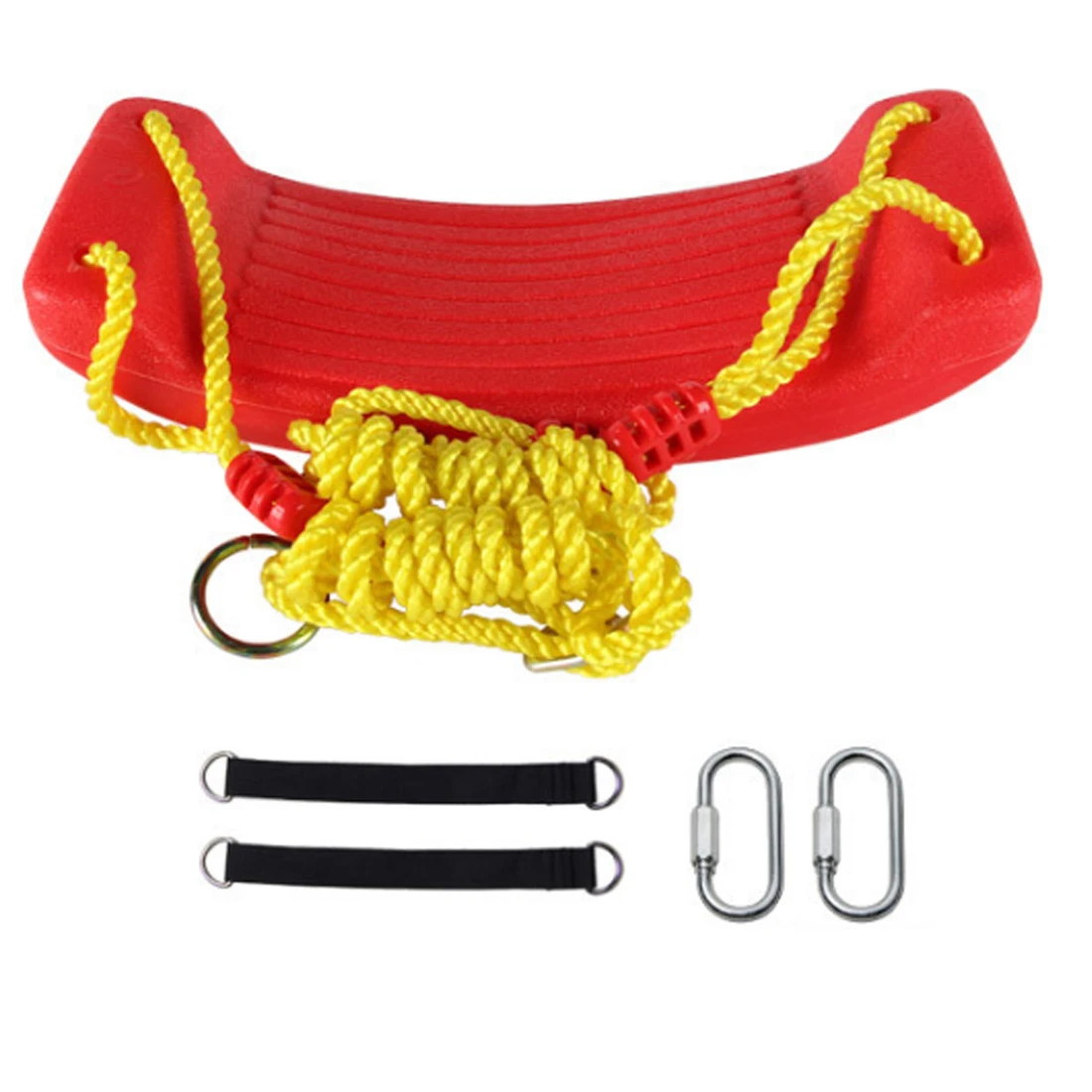 

Big Kids Plastic Bending Board Swing Seat with Thickened Colorful Rope Indoor Outdoor Swing Set