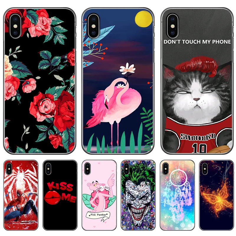 Для iPhone 5 5S SE 6 6S Plus 7 8 X XS чехол для MAX XR Joker funda etui don't touch my phone милый Фламинго