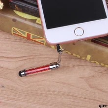 Прямая поставка и Хрустальный сенсорный экран Стилус 3,5 мм заглушка от пыли 2 в 1 для мобильного телефона планшета APR28