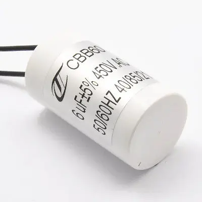 

1PCS CBB60 AC450V 50/60Hz 6uF Starting Capacitor For Washing Machine Pump Motor