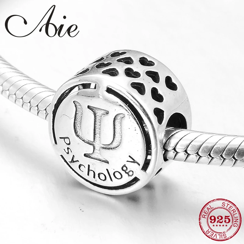 

New 925 Sterling Silver Fashion Psychology job occupation jewelry beads Fit Original Pandora Charm Bracelet Jewelry making
