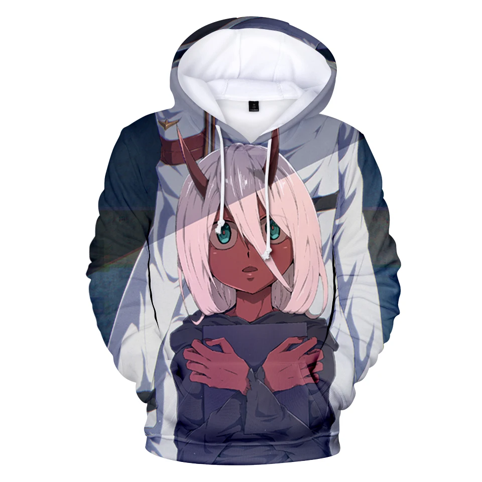 Толстовки с героями аниме «darling in the franxx», свитер с капюшоном «zero two», костюмы для косплея, осенние модные куртки с капюшоном для мальчиков и