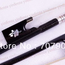 Один 4/4 Скрипка Лук углеродного волокна хороший баланс цветок инкрустированные