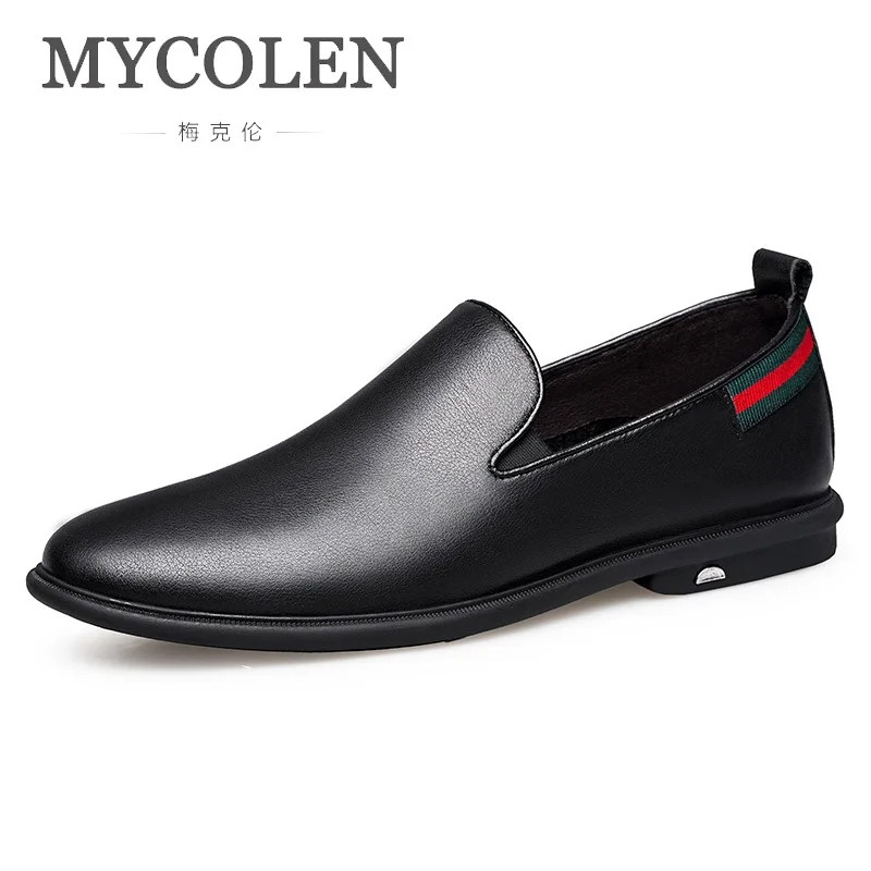 

MYCOLEN luxury brand genuine leather men loafers casual soft moccasins flat boat shoes men driving men shoes leather loafers