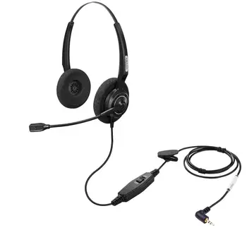 

Wantek Arama Cordless Phone Headphones,2.5MM Telephone Headset with Noise Cancelling Boom Mic for Panasonic Dect Phones-Binaural