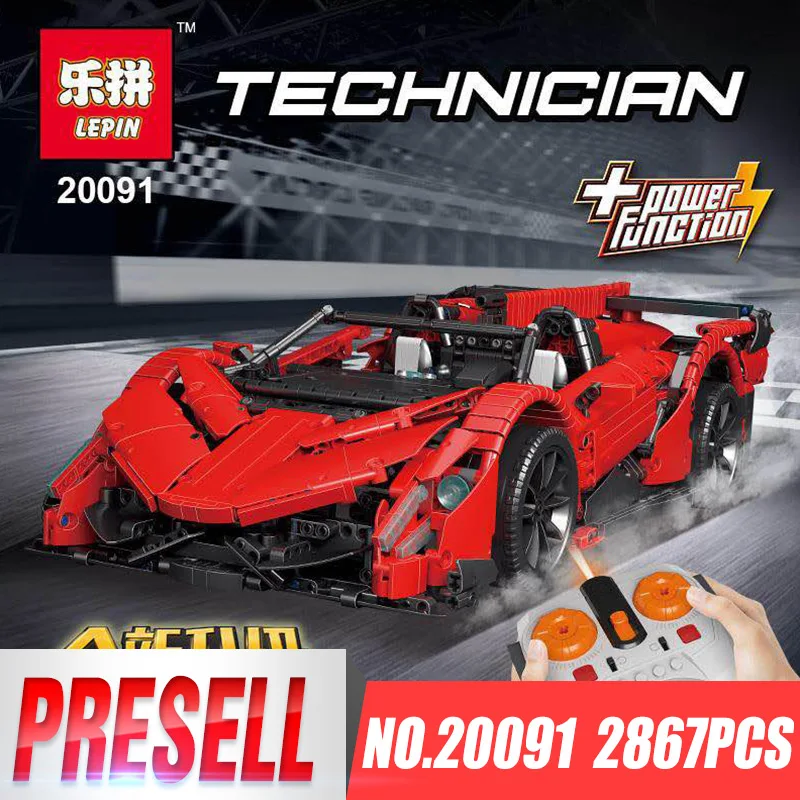 

Lepin 20091 Technic Toys The MOC-10559 Veneno Roadster Set Building Blocks Bricks Assembly RC Car Model Toys Kids Christmas Gift