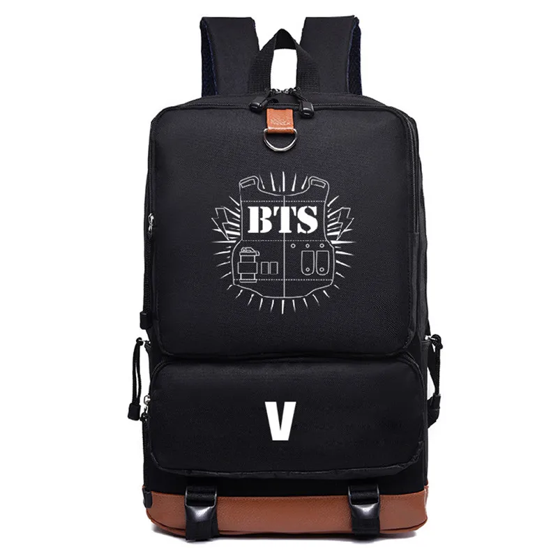 2017 Nuevo BTS Bangtan niños JUNG KOOK JIMIN Mochila Bts de impresión de lienzo Mochila bolsas de la escuela Mochila viaje Mochila para portátil 2017 Nuevo BTS Bangtan niños JUNG KOOK JIMIN Mochila Bts de impresión de lienzo Mochila bolsas de la escuela Mochila viaje Mochila para portátil