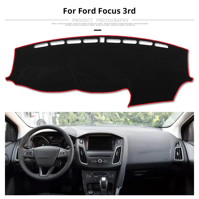 Коврик для приборной панели автомобиля LHD Ford Focus 2 3 2017 2016 2015 2014 2013 2012 2011 2010 2009