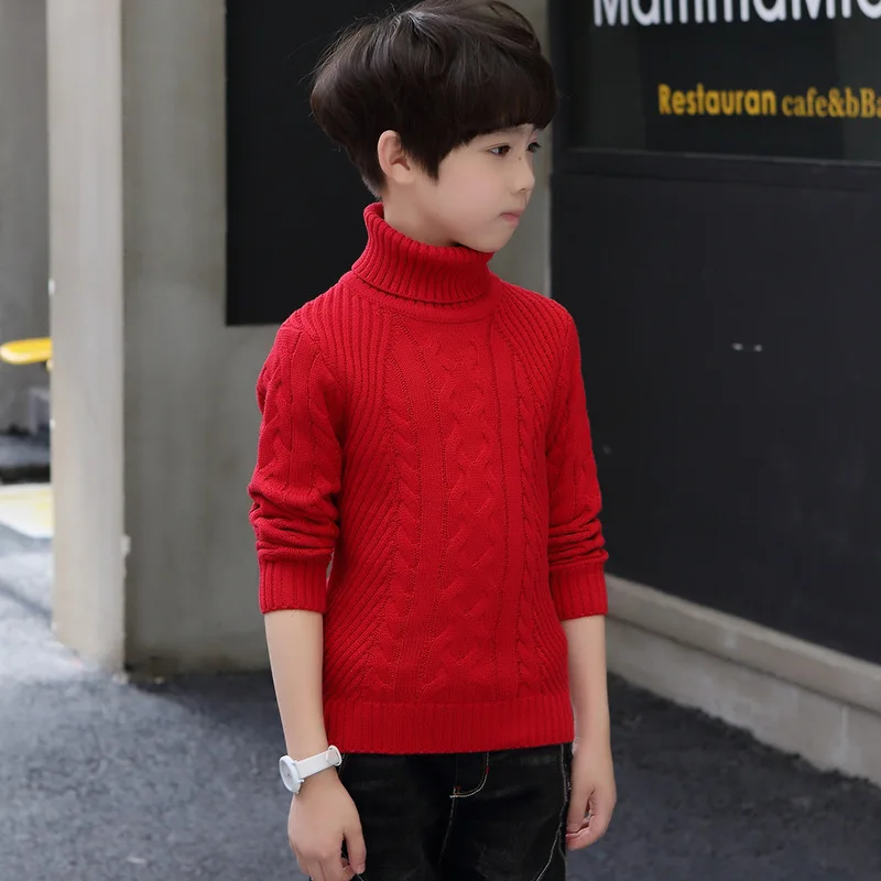 winter Keep warm Cotton clothing Boys Sweater Turtleneck pullover Kids clothes children's | Детская одежда и обувь
