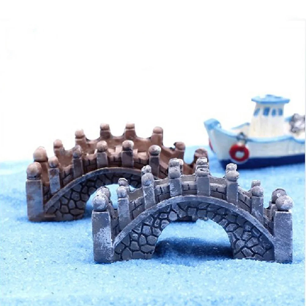 2 Pcs Retro Arch Bridge Fish Tank Aquarium Micro Landscape Miniature Ornaments