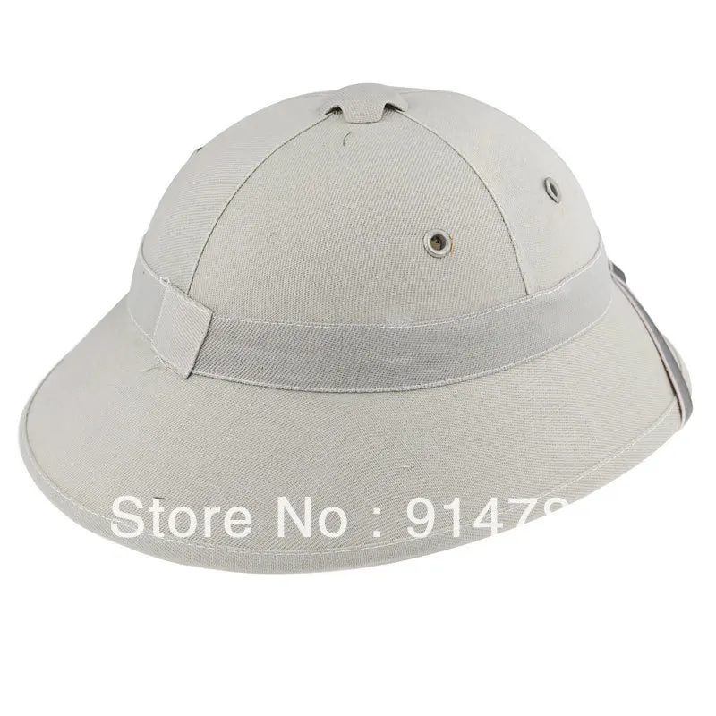  VIETNAM WAR ARMY HAT NVA VIETCONG VC PITH HELMET GRAY-33662