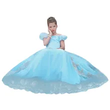 Маленькая девочка платье для церемоний полиэстер костюм принцессы для костюмированного представления ярмарка платье для девочек, одежда для девочек Свадебная вечеринка платье k0308