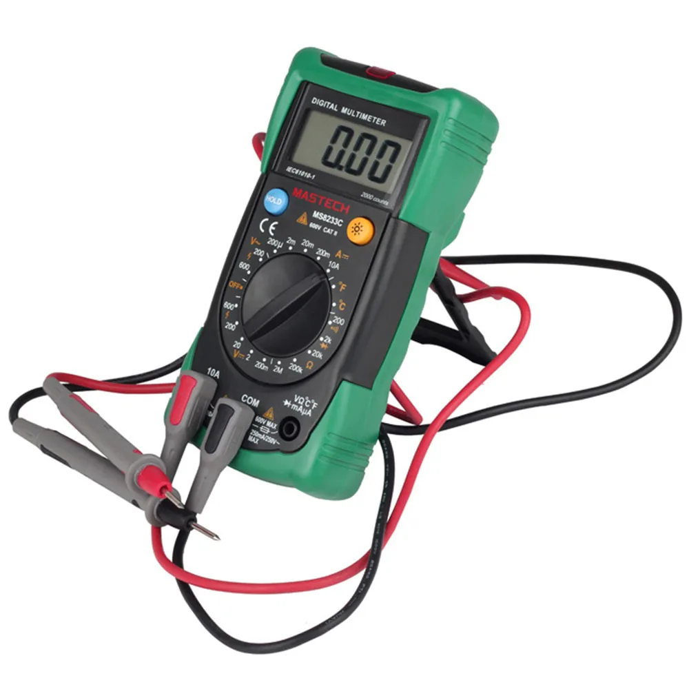 

Mastech MS8233C Digital Multimeter DMM Meter AC/DC Voltage Current Ohm Meter With Temperature Diode Continuity Tester