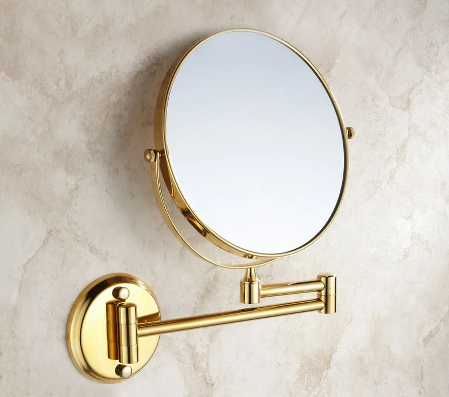 8 дюймов Зеркало для ванной комнаты 3X увеличение регулируемый настенный макияж зеркало двойной удлиняющий кронштейн 2-лицевая сторона Ванная комната зеркала KD002