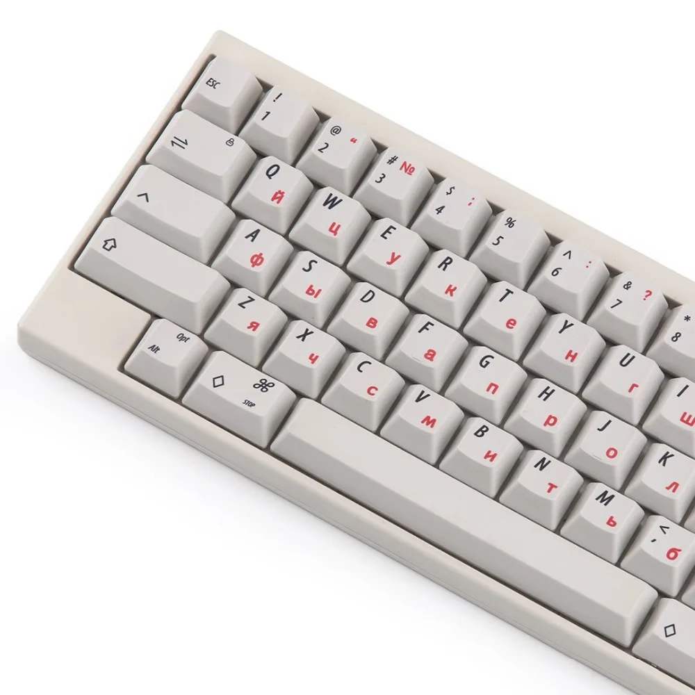 Электростатический емкостный EC светильник серый русский Keycaps Dye-sub 60 клавиш совместим с HHKB клавиатурой