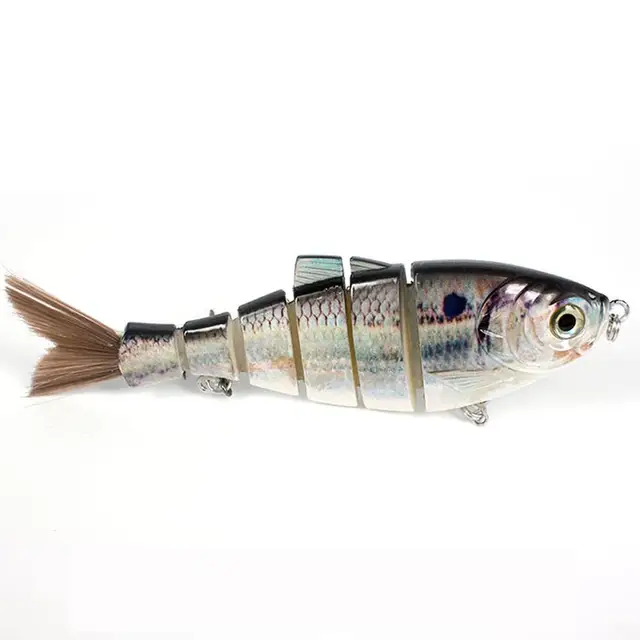 Shad Hard Fishing Lure Hair Tail 6 inch 68g Multi Jointed Wobblers 6 segement Fishing Bait Vib