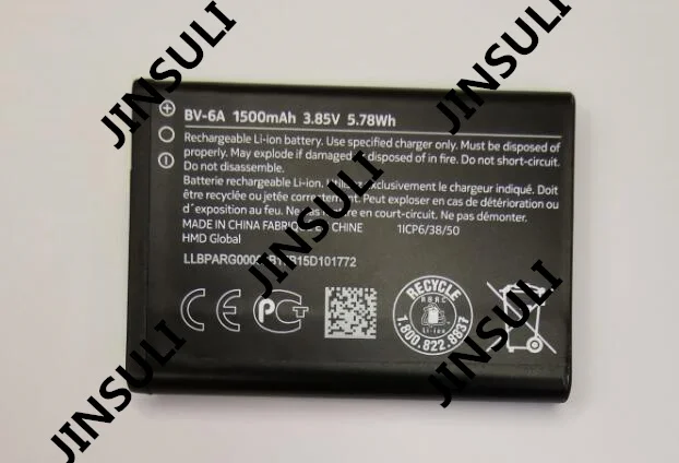 BV-6A 100% original for Nokia Banana 2060 3060 5250 C5-03 8110 4G 1500mah phone battery BV-6A 100% original for Nokia Banana 2060 3060 5250 C5-03 8110 4G 1500mah phone battery