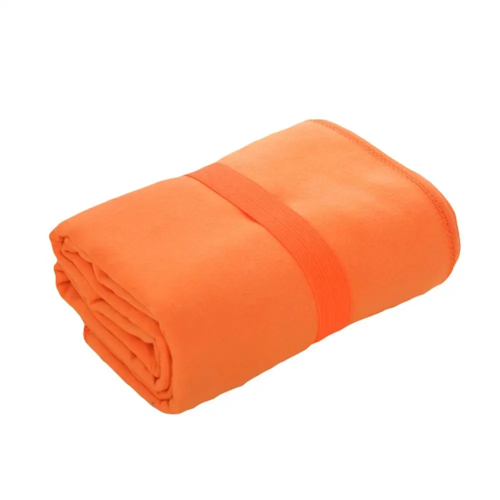 Портативное напольное полотенце из микрофибры, ультравпитывающее, мягкое быстросохнущее, для кемпинга, спорта, пляжа, для ванной, для занятий йогой, для плавания, s - Цвет: Оранжевый