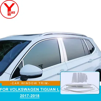 

2017 For Volkswagen Tiguan L 2017 2018 exterior side window trim strips Stainless Steel accessories for tiguan L 2018 YCSUNZ