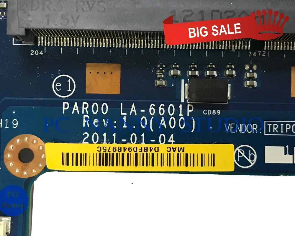 incredible  PCNANNY GFWM3 CN-0GFWM3 LA-6601P for Dell M17X R3 Laptop motherboard HM67 DDR3 tested