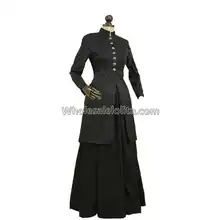 Высококачественная длинная юбка в викторианском стиле, темно-Пенни, страшное женское платье, пальто, театральный костюм, пальто