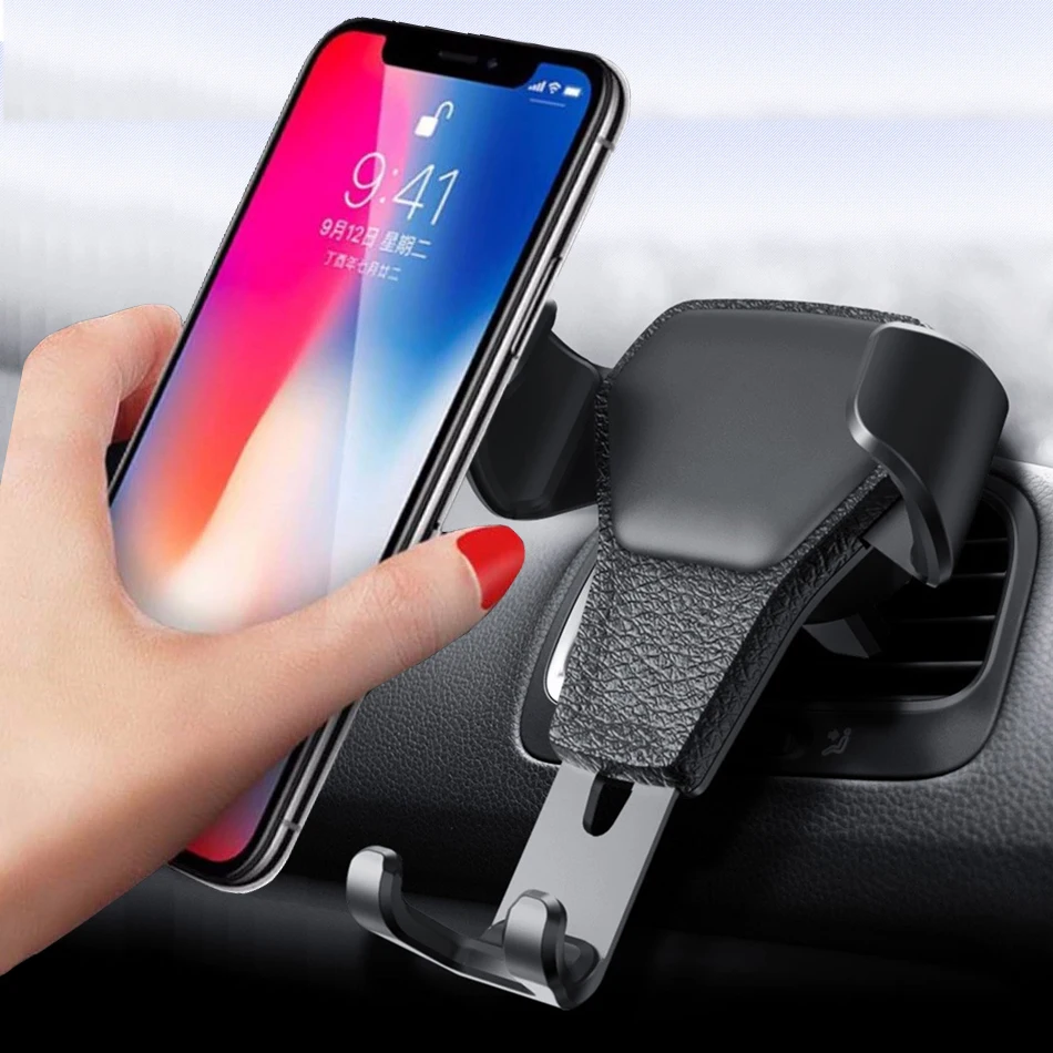 

Car phone holder for mobile in car oneplus 6 5t Sony xperia xa2 MOTO g g6 Air outlet support smartphone voiture suport telephone