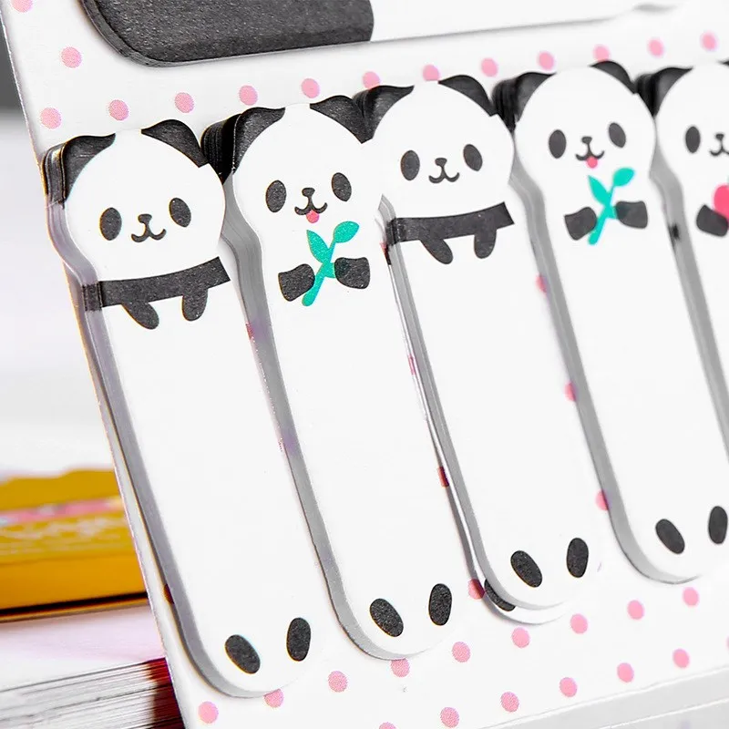 

1pc Cute Kawaii Panda Bird Cat Self-Adhesive Memo Pads Message Sticky Notes Decorative Bookmark School Office Supply