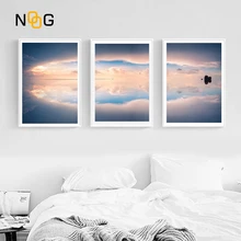 NOOG Uyuni Salt Flat Landscape Wall art Poster Nordic Canvas Painting Posters and Prints Pictures For Living Room Decor