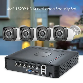 

1520P 4MP DVR Kit Home Security Camera System Outdoor Waterproof AHD 4CH DVR Kits HDMI CCTV Video Surveillance System Kit