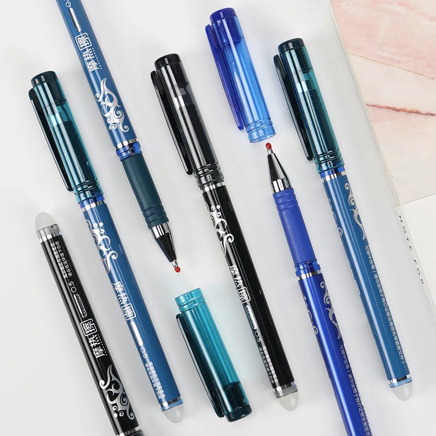 Erasable Gel Pen Refills Is Black Blue Ink Blue Magical Writing Pen