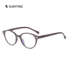 SUERTREE очки для чтения, анти-синий луч, ультралегкие HD диоптрийные линзы, очки для дальнозоркости, удобные, подходят для мужчин и женщин, для чтения JH181