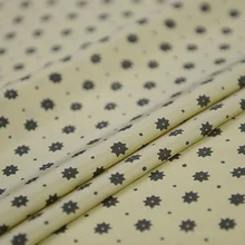 Мини-цветочный принт на темно-желтом шелковом Креповом ткани 15 momme 138 см ширина по yard, SCDC600