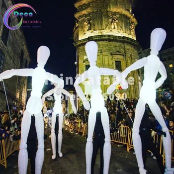 

carnival parada event walking freely custom inflatable puppet with led light