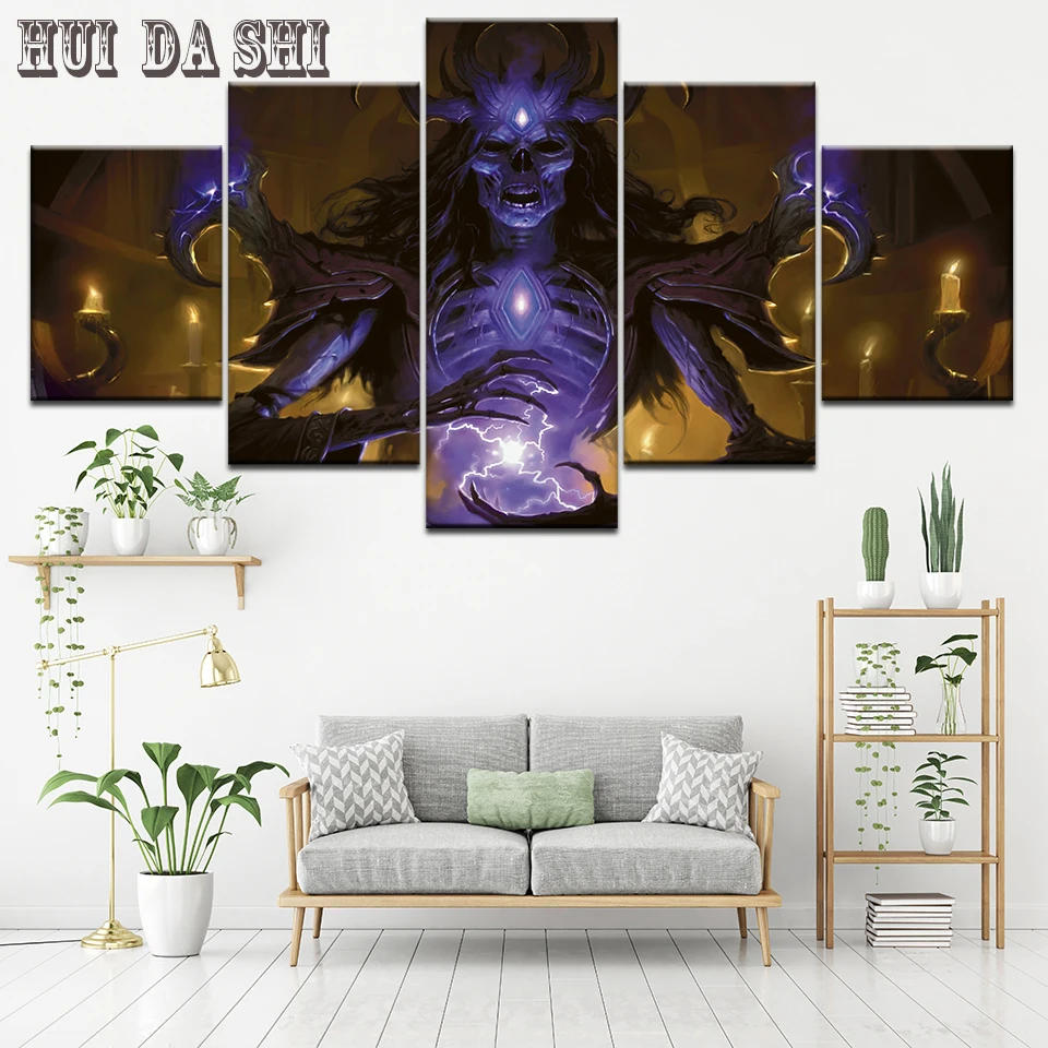Modern Home Decorative Wall Art Modular Pictures Framework HD Prints Game Posters 5 Pieces Canvas D