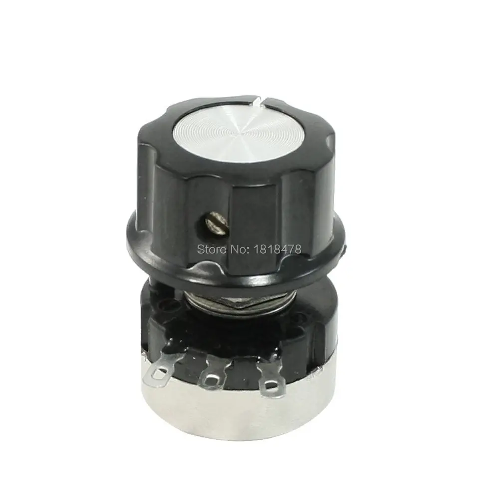

RV24YN20S 1K ohm Single Turn Carbon Film Rotary Taper Potentiometer w Knob