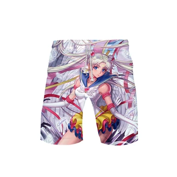 

Sailor Moon Summer Ball Pants Children Harajuku Wear Shorts Boy And Girl Pants Tie Dye Cartoon Children's Leisure Pants 2019