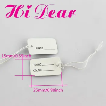 

15*25mm Fashion White Color Paper Jewelry Necklace Chains Bracelet Display Price Tags Cards Hot Sale