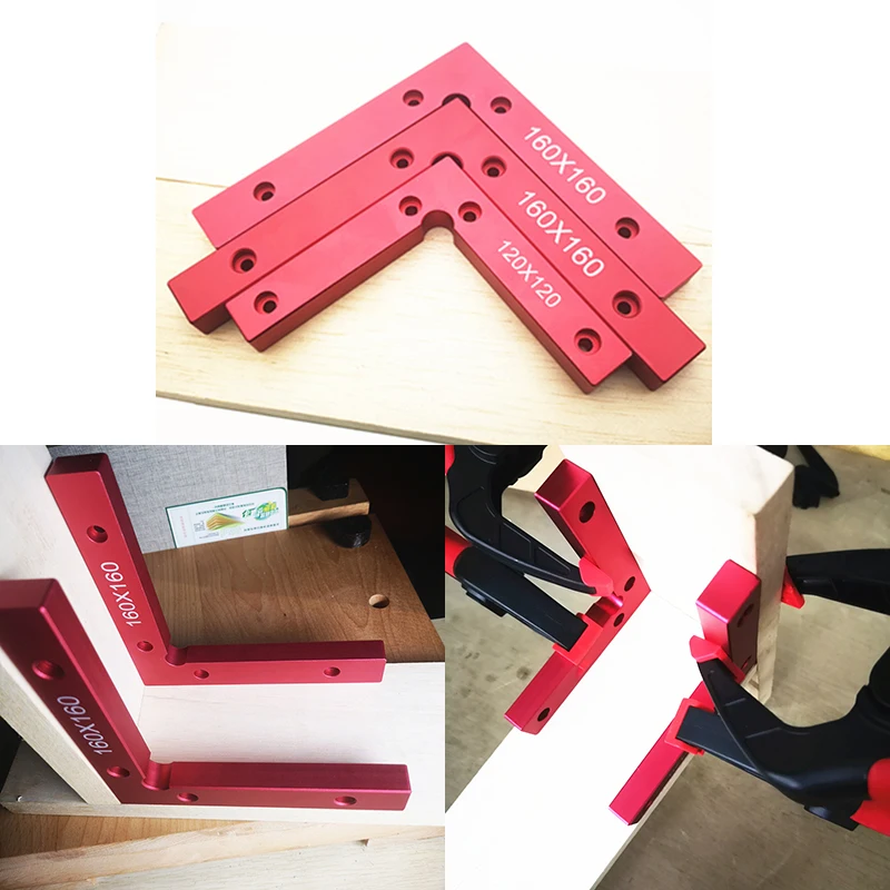 

90 Degree Positioning Squares Right Angle Clamps Woodworking Carpenter Tool 160x160mm L Block Square Aluminium Alloy Wood Tools