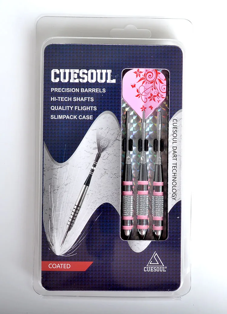 CUESOUL 24g 16cm Tip Steel Darts Needle Aluminum Dart Shaft Iron Body With Pink Dart Flights CUESOUL 24g 16cm Tip Steel Darts Needle Aluminum Dart Shaft Iron Body With Pink Dart Flights