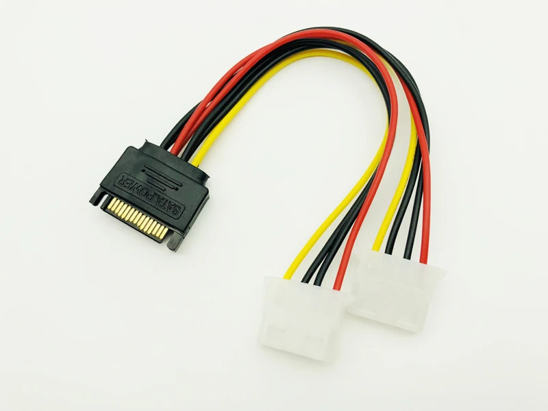 

Кабель питания SATA/2 Dual 4Pin IDE Molex, 5 шт., Y-образный разветвитель, кабель 18AWG, 20 см, для майнинга биткоинов