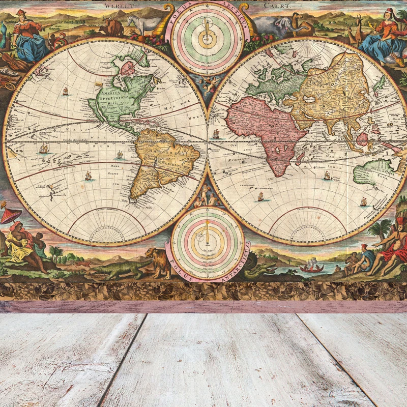 

HUAYI world map photography backdrops school students backgrounds for photo studio globe photo backdrops for Portrait B-0401